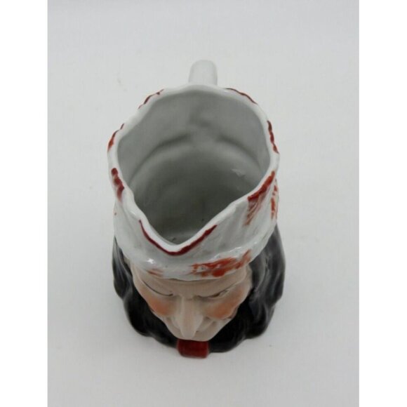 Native American Indian Chief Face Jug Creamer Made In Germany 6" Vintage - Picture 7 of 9